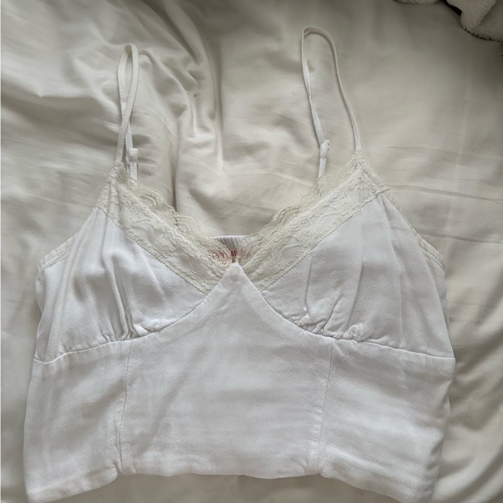 PacSun White Tank Top with Spaghetti Straps